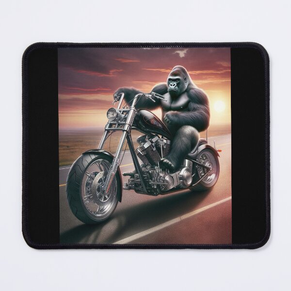 Item preview, gorilla driving chopper motorcycle designed and sold by Aidesign77.