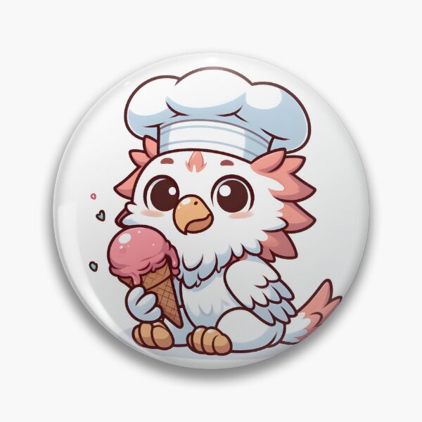 Item preview, Kawaii Dainty Griffin: With A Chef'S Hat designed and sold by CanvasCutie.