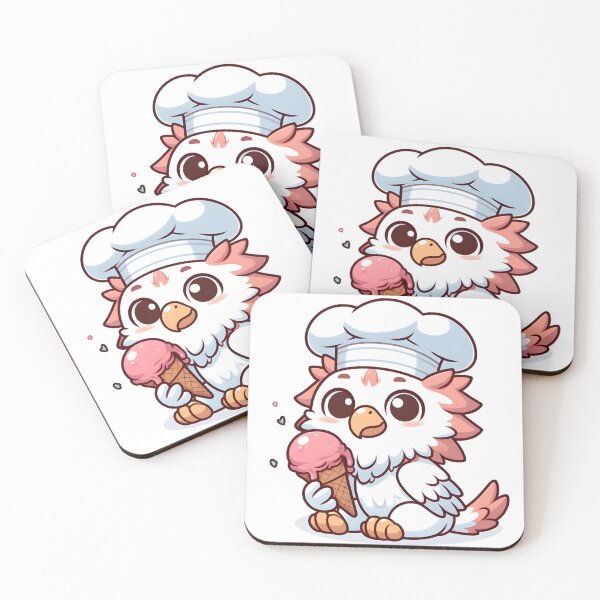 Item preview, Kawaii Dainty Griffin: With A Chef'S Hat designed and sold by CanvasCutie.