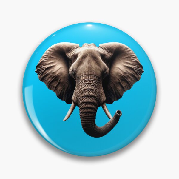 Item preview, ELEPHANT HEAD - #00CCFF designed and sold by Marlon Oseguera.