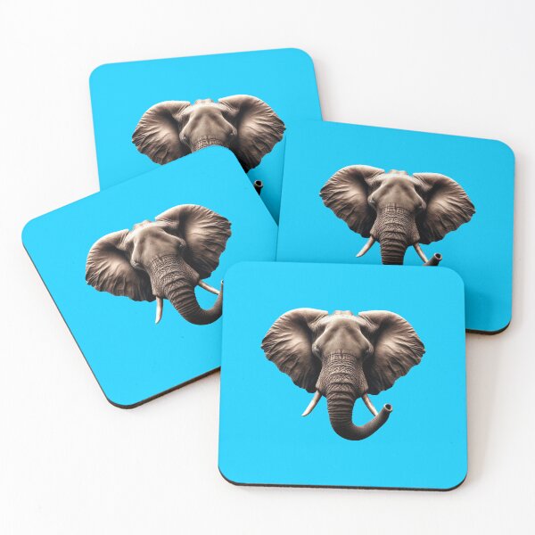 Item preview, ELEPHANT HEAD - #00CCFF designed and sold by Marlon Oseguera.