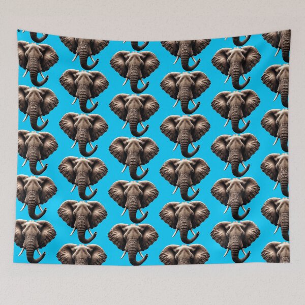 Item preview, ELEPHANT HEAD - #00CCFF designed and sold by Marlon Oseguera.