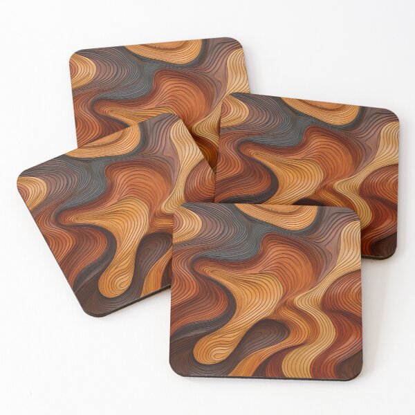 Item preview, Wavy Wooden Pattern designed and sold by NicolasGlowArt.