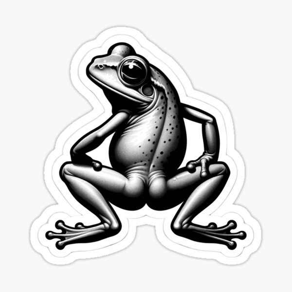 Item preview, Frog Butt  designed and sold by CustomStickerAI.