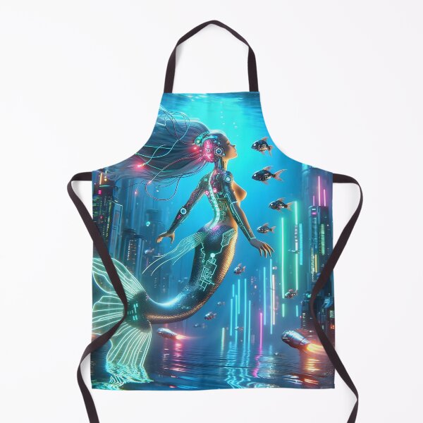 Item preview, Futuristic Cyber Mermaid designed and sold by Truck Stop One.