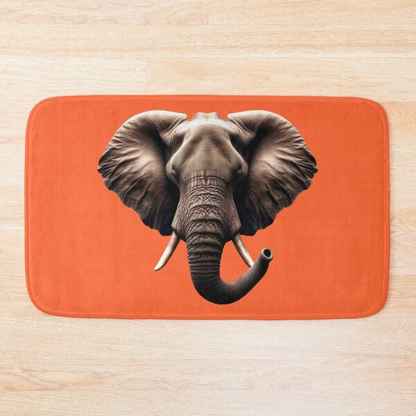 Item preview, ELEPHANT HEAD - #FF6633 designed and sold by Marlon Oseguera.