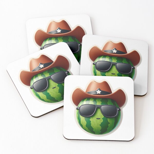 Item preview, Cool watermelon with a cowboy hat  designed and sold by ChesssesShop.