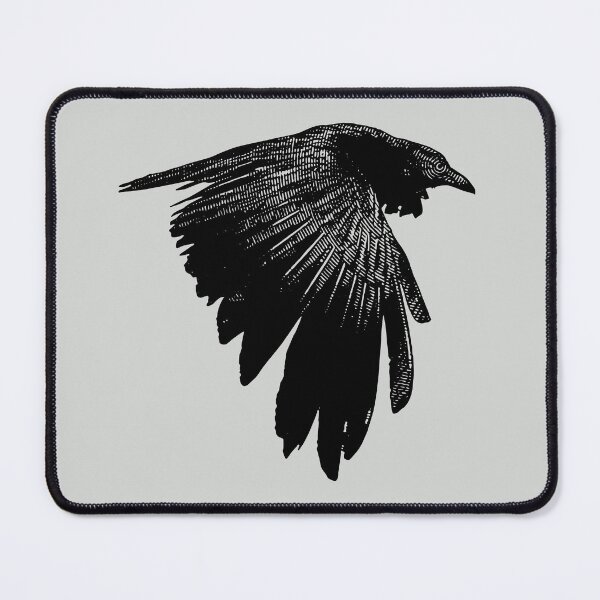 Item preview, Flying Raven bird Corvus Corax Corvid  designed and sold by HaggisVitae.