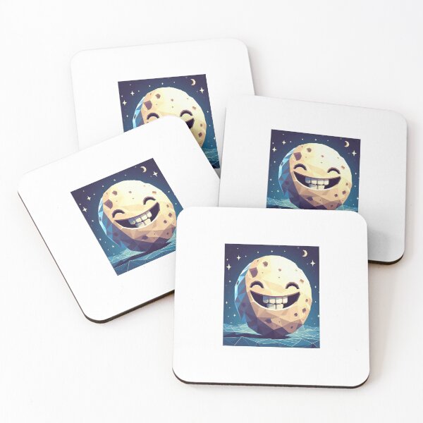 Item preview, Smiling faceted moon designed and sold by raleca78.