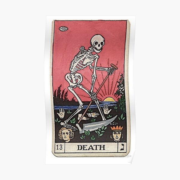 Death Tarot GIANT 24"x40" Poster Evil Art Devil hell Satan fortune psychic esp 