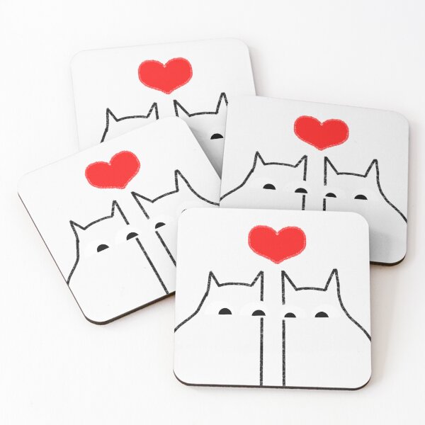 Item preview, Valentine cats designed and sold by Scarlett Miller.