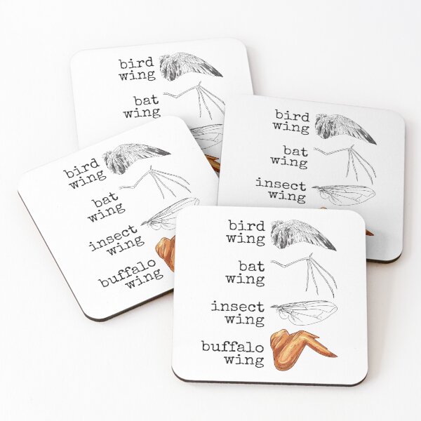 Item preview, Bird wing, bat wing, insect wing, buffalo wing. designed and sold by Ghoof-Wear.