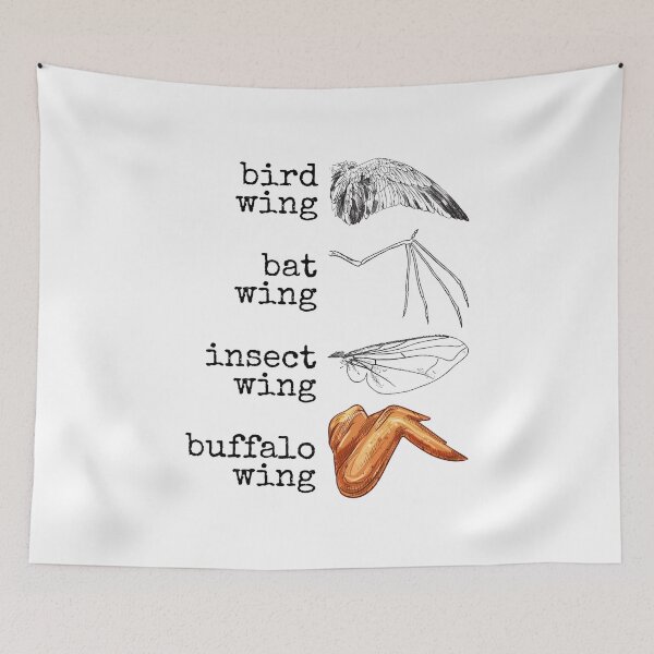 Item preview, Bird wing, bat wing, insect wing, buffalo wing. designed and sold by Ghoof-Wear.