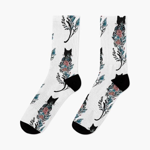 Item preview, Black kitty in the garden designed and sold by Flowersonstuff.