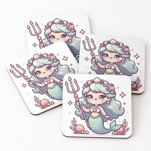 Item preview, Kawaii Enchanting Siren: With A Seashell Necklace designed and sold by CanvasCutie.