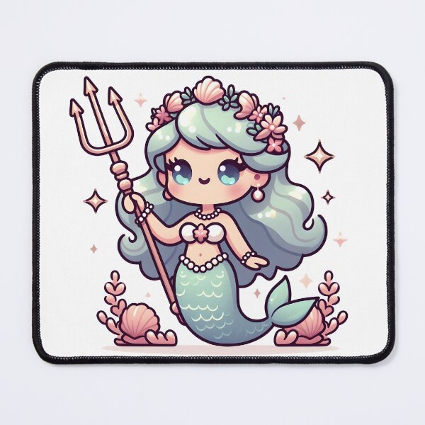 Item preview, Kawaii Enchanting Siren: With A Seashell Necklace designed and sold by CanvasCutie.