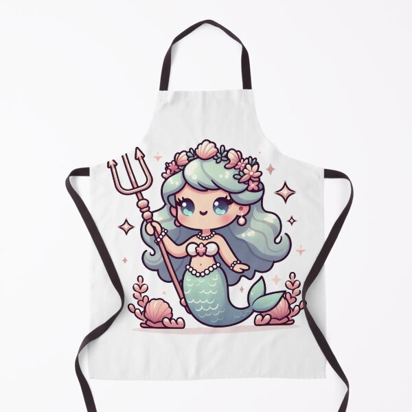 Item preview, Kawaii Enchanting Siren: With A Seashell Necklace designed and sold by CanvasCutie.