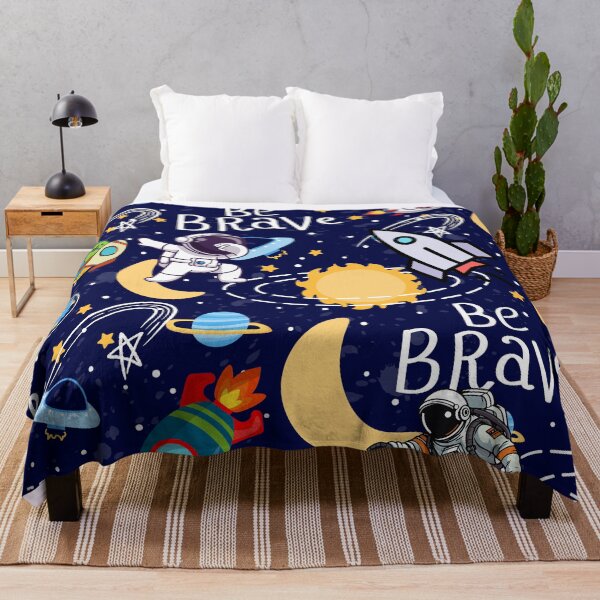 Item preview, Be Brave Space blast pattern comforter by Belle Treasure Chest designed and sold by Luetta Stuger- Fleming.