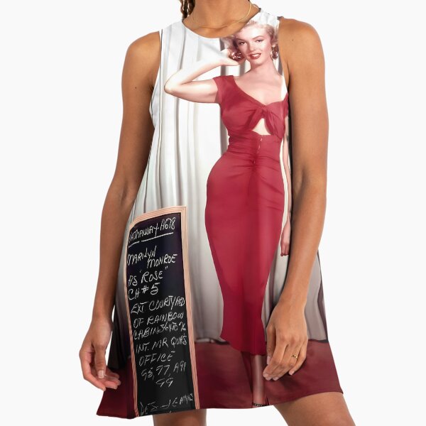 MARILYN MONROE : In a Red Polka Dotted Wrap Print" A-Line Dress for Sale by  posterbobs | Redbubble