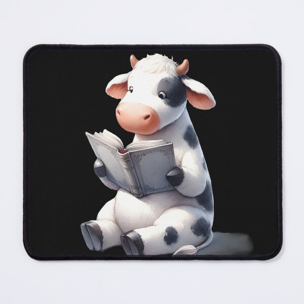 Item preview, Cute cow reading a book | Book lover designed and sold by Art-Babble.