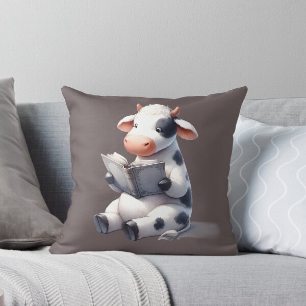 Item preview, Cute cow reading a book | Book lover designed and sold by Art-Babble.