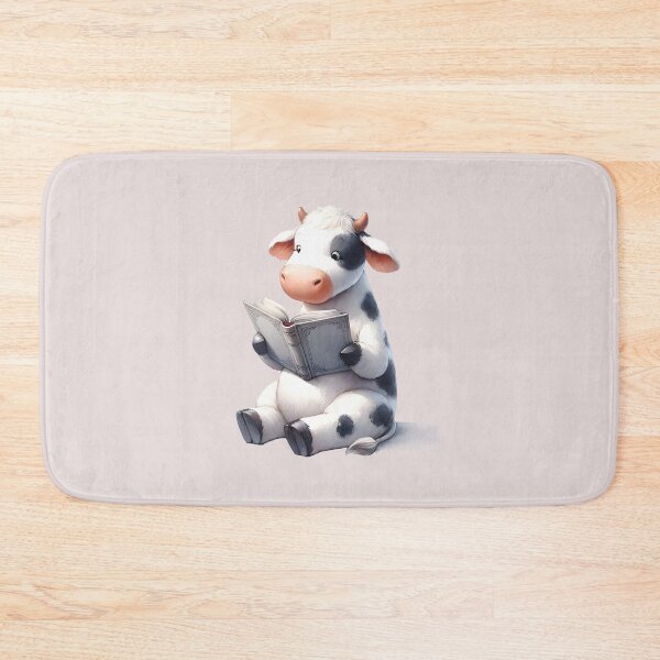 Item preview, Cute cow reading a book | Book lover designed and sold by Art-Babble.