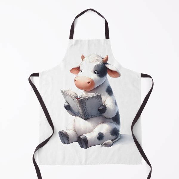 Item preview, Cute cow reading a book | Book lover designed and sold by Art-Babble.