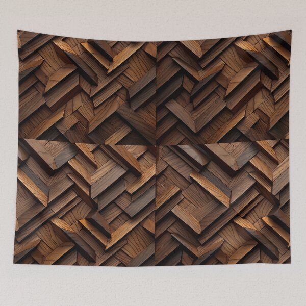 Item preview, Wooden Abstract Dark Pattern designed and sold by NicolasGlowArt.