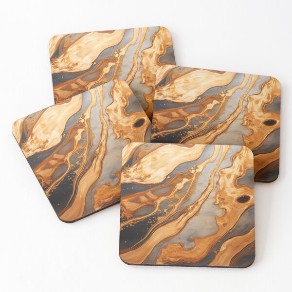 Item preview, Golden Acrylic Wood Pattern designed and sold by NicolasGlowArt.