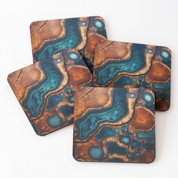 Item preview, Acrylic Abstract Wooden Pattern designed and sold by NicolasGlowArt.