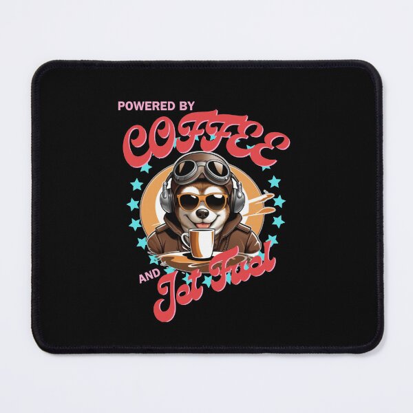 Item preview, Powered by Coffee and Jet Fuel - Shiba Inu Pilot designed and sold by Kashear.