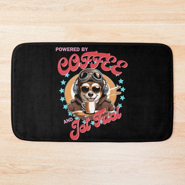 Item preview, Powered by Coffee and Jet Fuel - Shiba Inu Pilot designed and sold by Kashear.