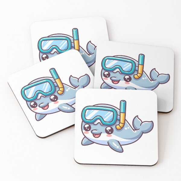 Item preview, Kawaii Dolphin: A Snorkel Mask designed and sold by CanvasCutie.