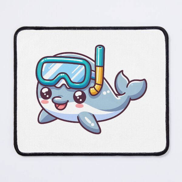 Item preview, Kawaii Dolphin: A Snorkel Mask designed and sold by CanvasCutie.