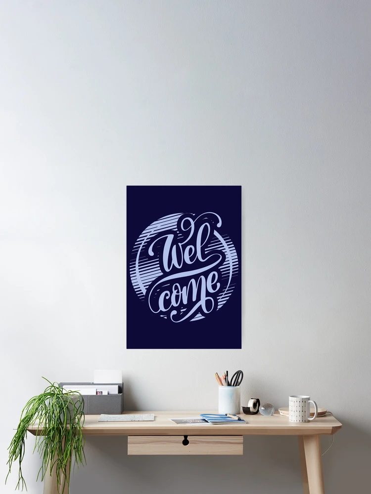 Thumbnail 2 of 3, Poster, Welcome Vintage Blue designed and sold by KidRilla.