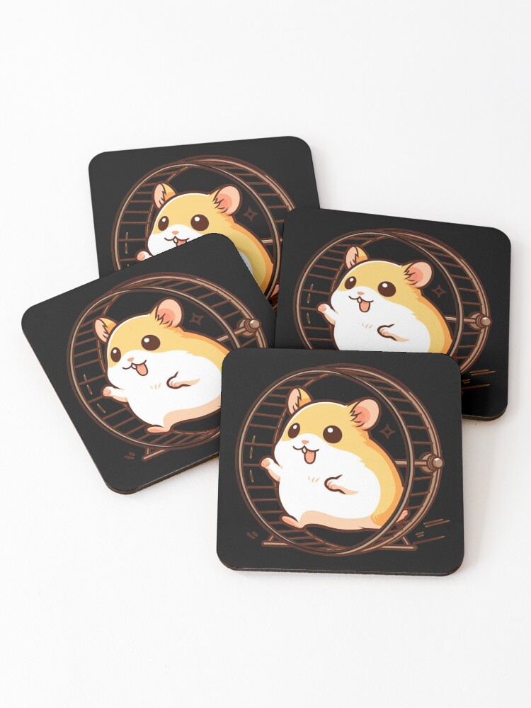 Thumbnail 1 of 5, Coasters (Set of 4),  Fast Hamster designed and sold by TOMASZ-ART.