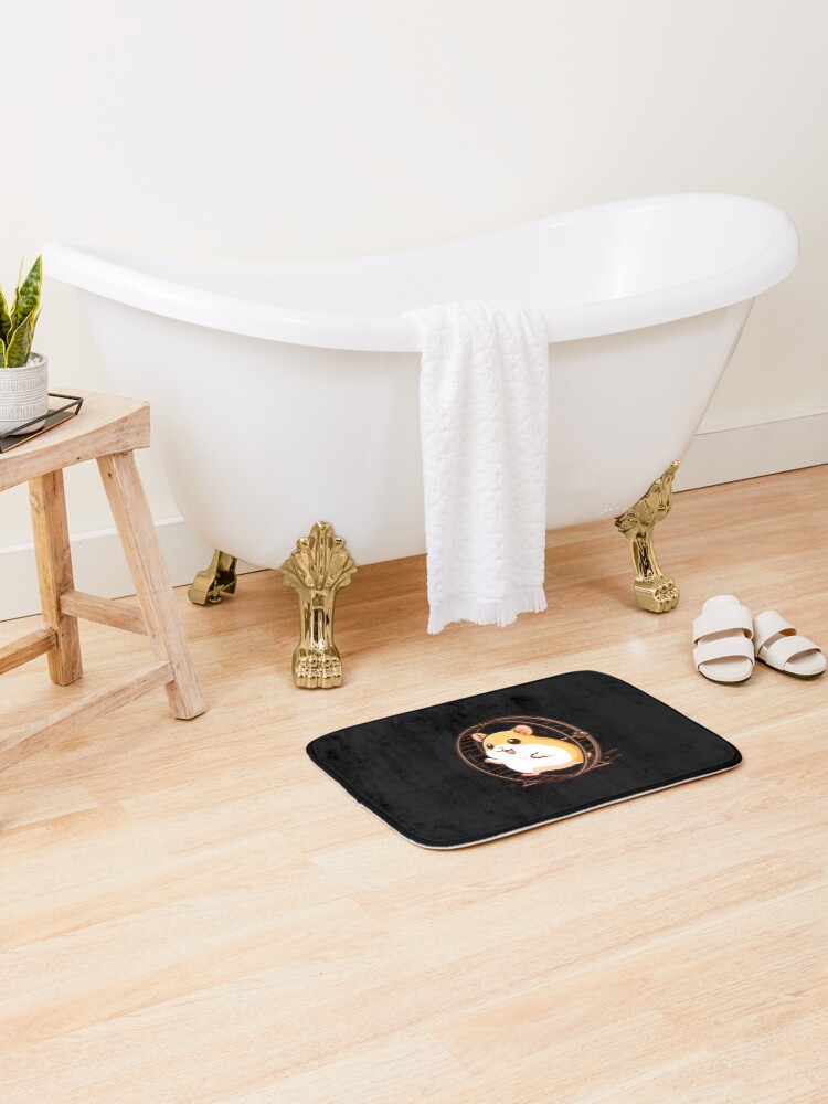 Thumbnail 2 of 6, Bath Mat,  Fast Hamster designed and sold by TOMASZ-ART.