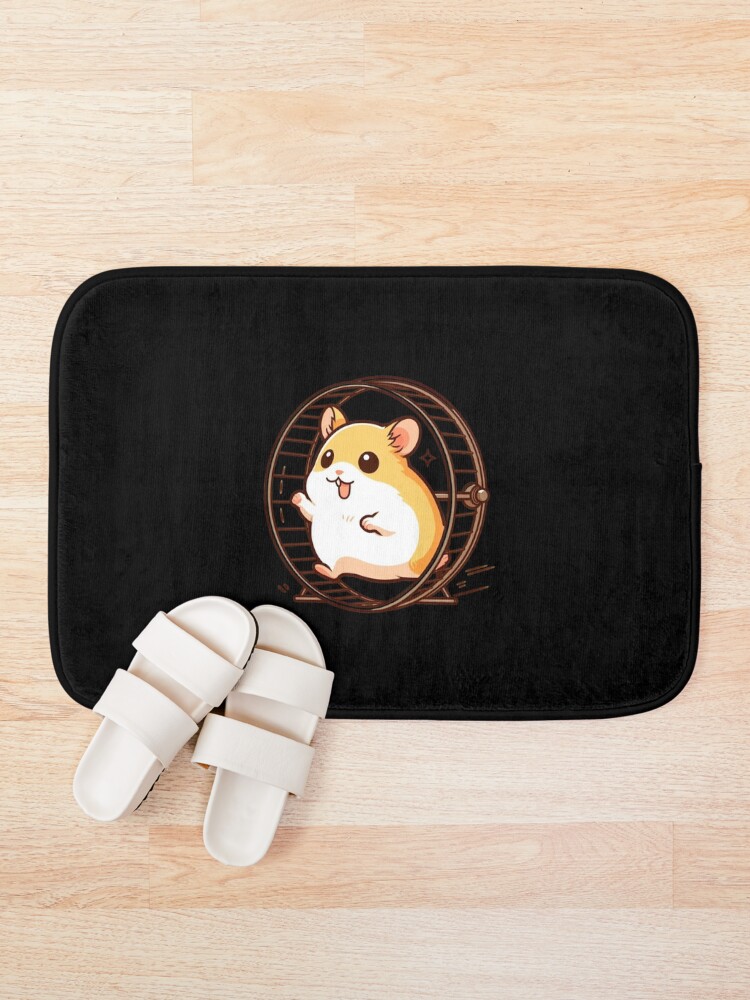 Thumbnail 1 of 6, Bath Mat,  Fast Hamster designed and sold by TOMASZ-ART.