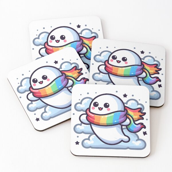 Item preview, Kawaii Vivacious Wraith: Rainbow Scarf designed and sold by CanvasCutie.