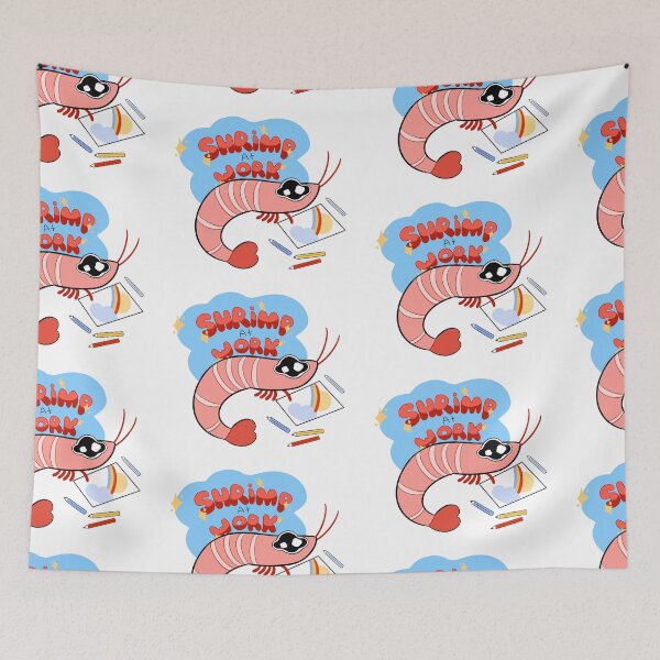 Item preview, Shrimp at work drawing designed and sold by Drawingsnake.