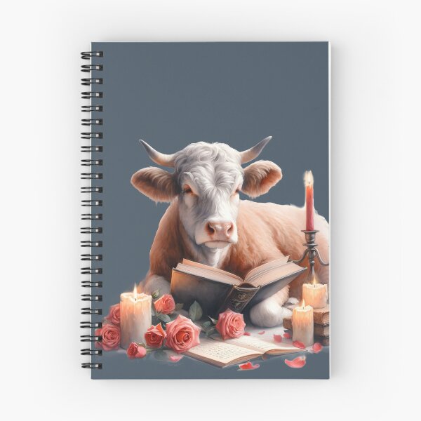 Item preview, Romantic cow reading | Book lover designed and sold by Art-Babble.