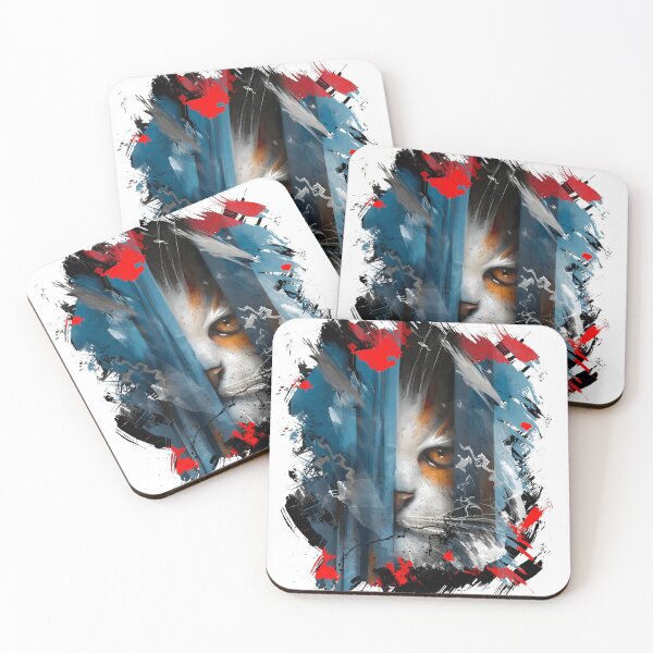 Item preview, Curious Pixel Kitty Peeking Out Window (Cute Cat Art) designed and sold by Aroncross111.