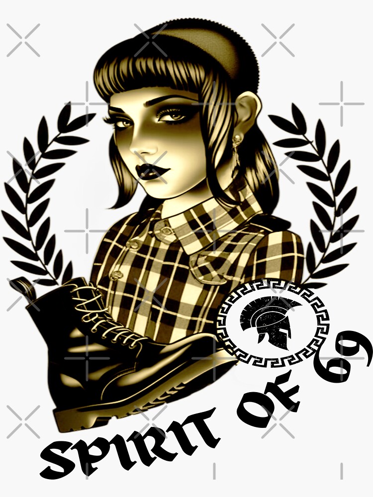 Vintage-Inspired T-Shirt, Retro skinhead girl Spirit of 69 Vintage-Inspired T-Shirt, Retro skinhead girl Spirit of 69