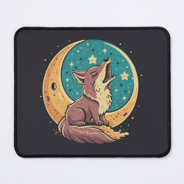 Item preview, Cute funny coyote howling at the moon with a starry sky designed and sold by Trend-Beaver.