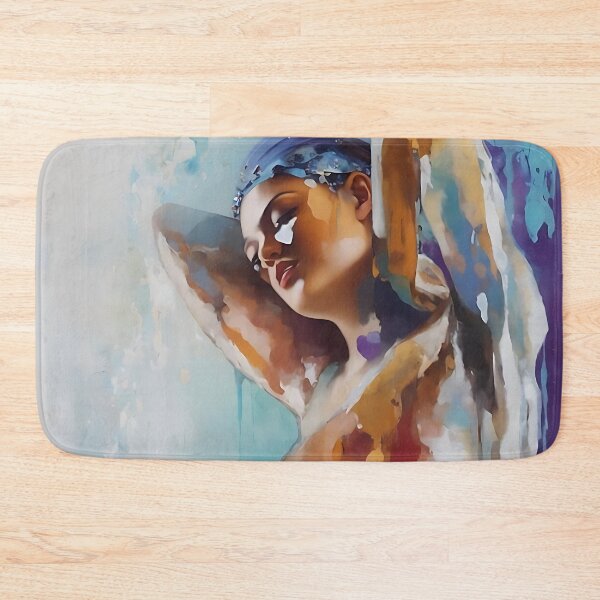 Item preview, abstract figure painting of woman taking shower designed and sold by UmagineArts.