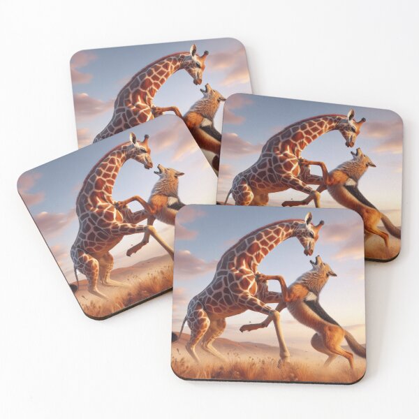 Item preview, Giraffe fights with jackal designed and sold by Xrzysiek.