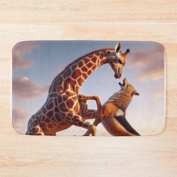 Artikelvorschau, Giraffe kämpft mit Schakal entworfen und verkauft von Xrzysiek.