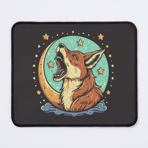 Item preview, Cute funny coyote howling at the moon with a starry sky designed and sold by Trend-Beaver.