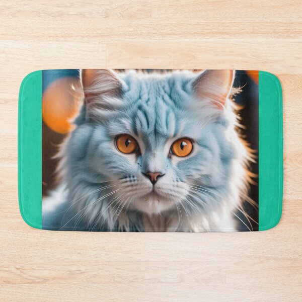 Item preview, Cute cat with light blue fur designed and sold by Grzegorz Majerski.