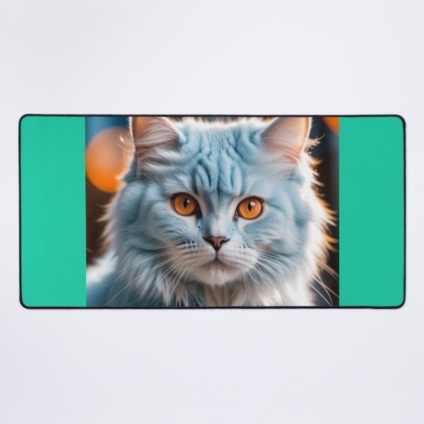 Item preview, Cute cat with light blue fur designed and sold by Grzegorz Majerski.